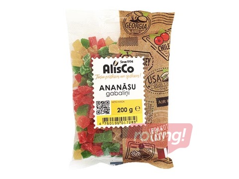 Kuivatatud ananass AlisCo, assortii, 200 g