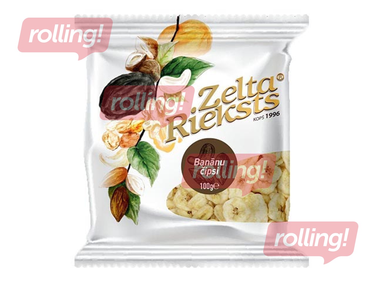 Banānu čipsi Zelta Rieksts, 100g