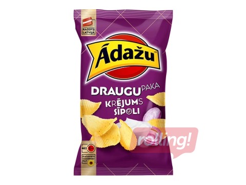 Čipsi Ādažu, krējuma un sīpolu garša, 180g