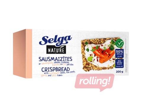 Sausmaizītes Selga Nature ar sēklām, ķiploku un čili pārslām, 200g
