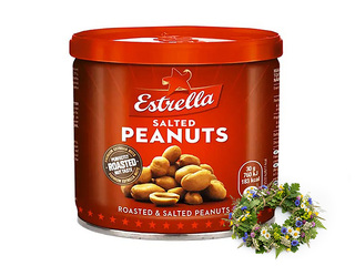 Soolatud maapähklid metallpurgis, Estrella, 140 g +Jaanipäeva kingitus!