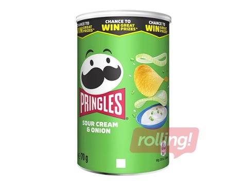 Čipsi Pringles ar skabā krejuma un sīpolu garšu, 70g