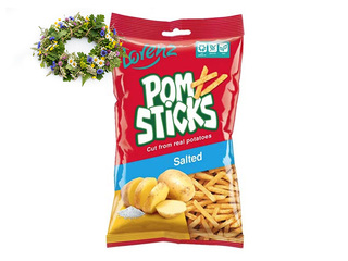Kartulilaastud, soolased, Lorenz Pomsticks, 100 g +Jaanipäeva kingitus!