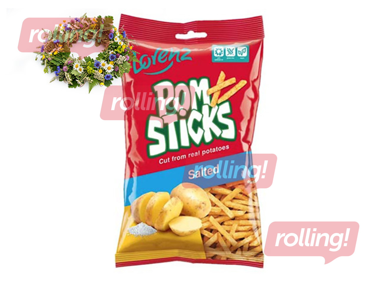 Kartulilaastud, soolased, Lorenz Pomsticks, 100 g +Jaanipäeva kingitus!