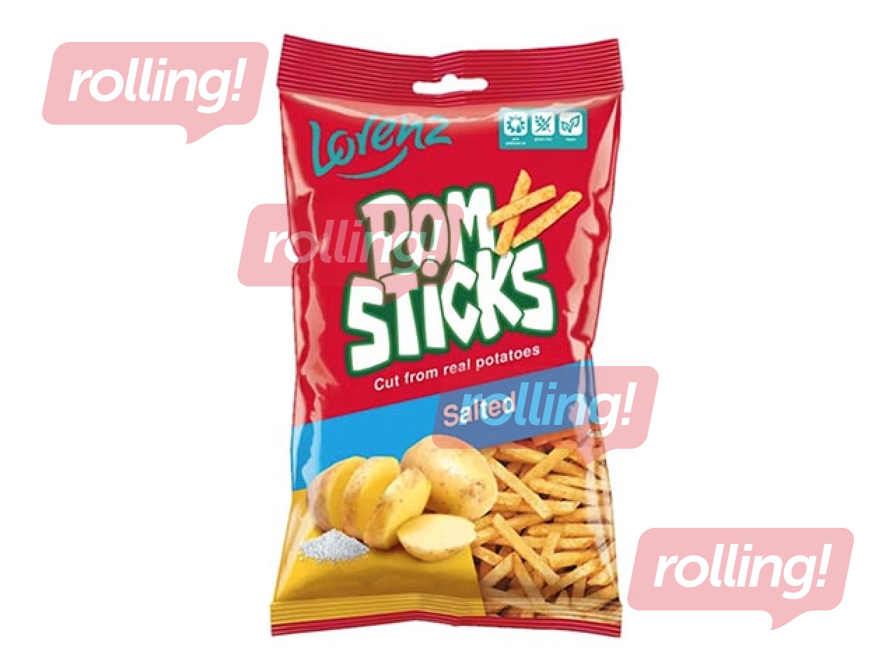 Kartulilaastud, soolased, Lorenz Pomsticks, 100g