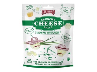 Crispy cheese balls with cream and onion flavor, Džiugas, 40g