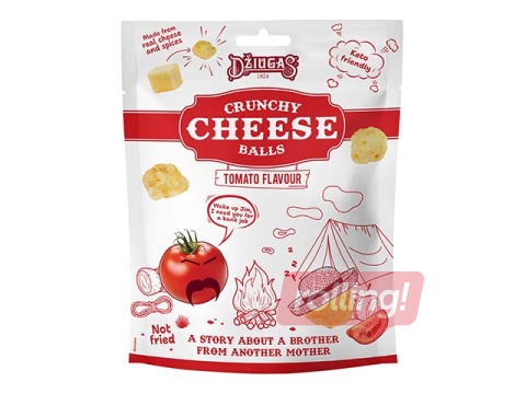 Хрустящие сырные шарики со вкусом томата, Džiugas, 40г