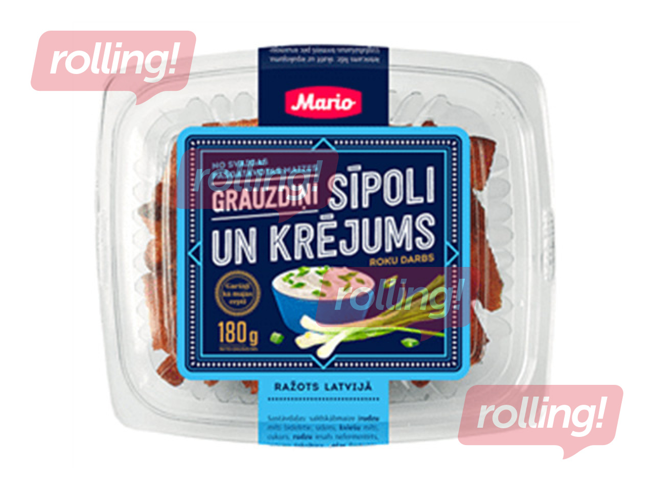 Krutoonid, Mario, sibula ja hapukoorega, 180g