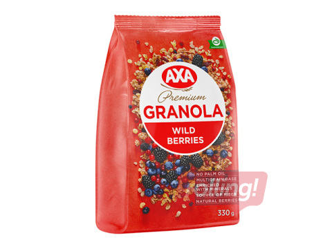 Muesli, AXA, Granola, with forest berries, 330g
