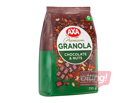 Musli, AXA, Granola, šokolaadi ja pähklitega, 330g