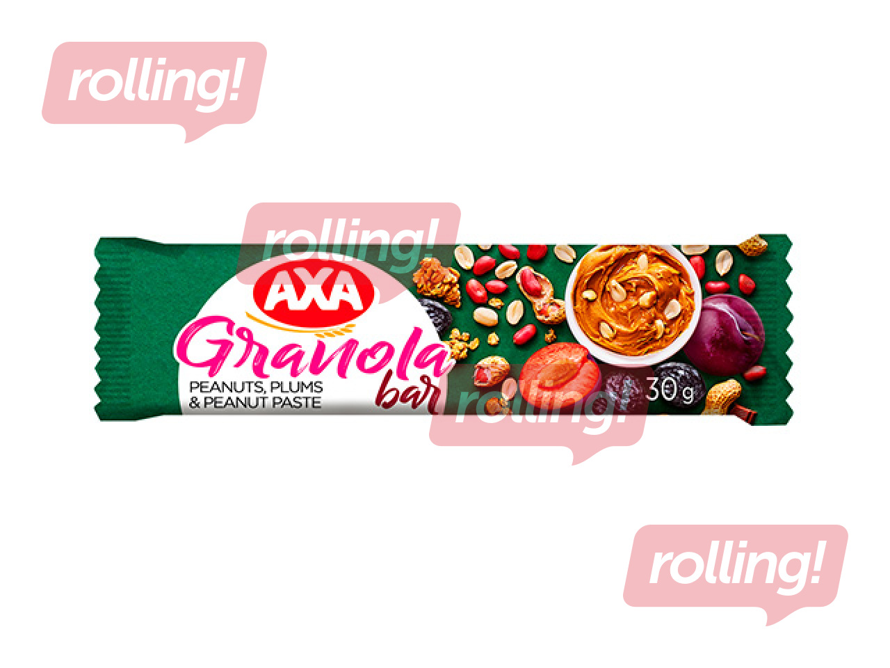 Batoniņš AXA, musli ar piena šokolādi un riekstiem, 25g