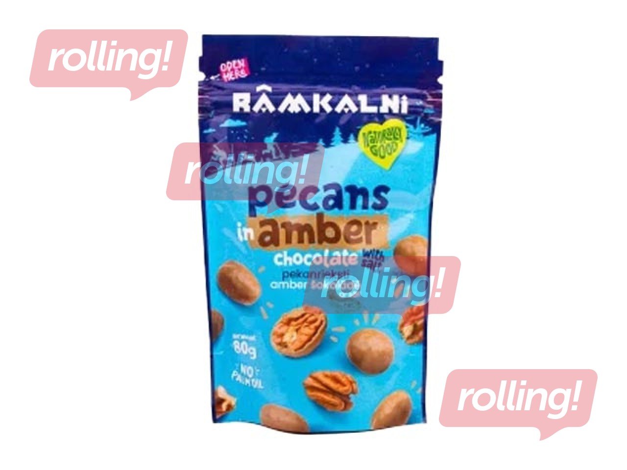 Pekanipähklid Rāmkalni, Amber šokolaadis soolaga, 80g