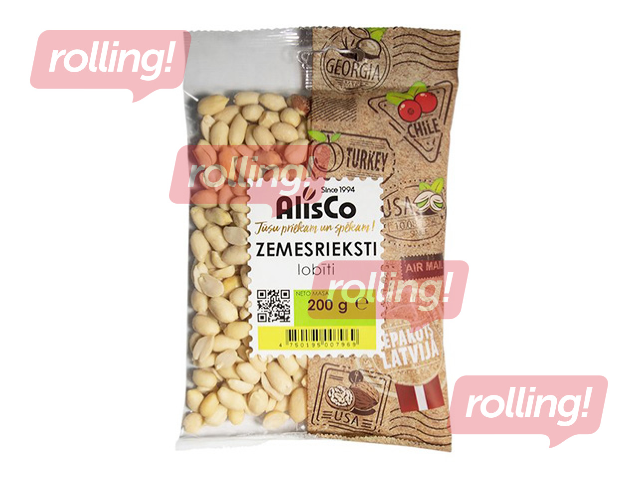 Арахис очищенный 200g, AlisCo