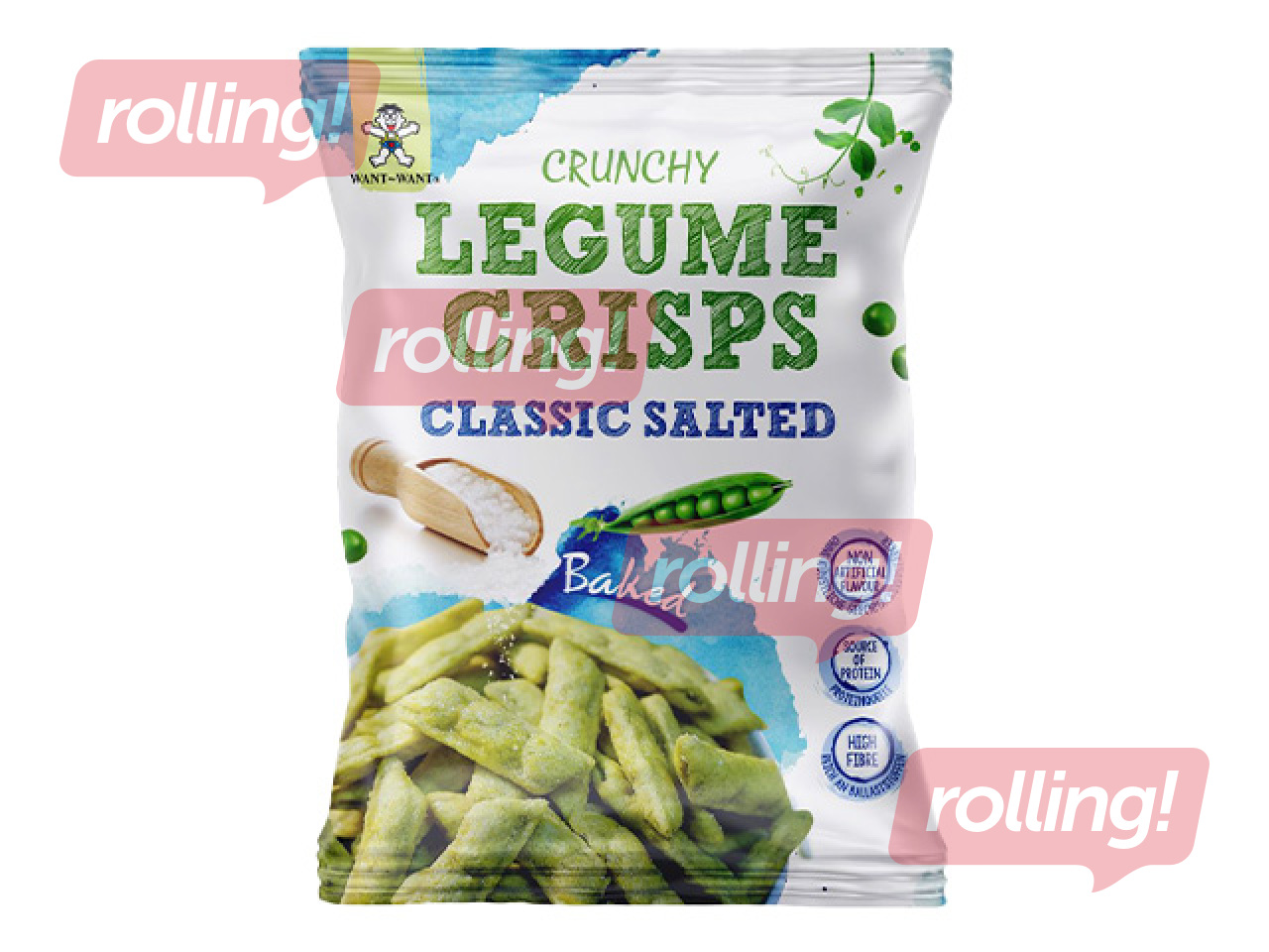 Snack Want Want, salted pea crisps, 85g