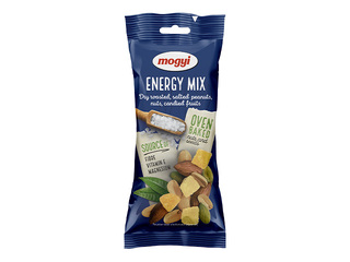 Pähklisegu Mogyi Energy Mix, röstitud soolatud pähklid, kõrvitsaseemned ja magustatud kuivatatu