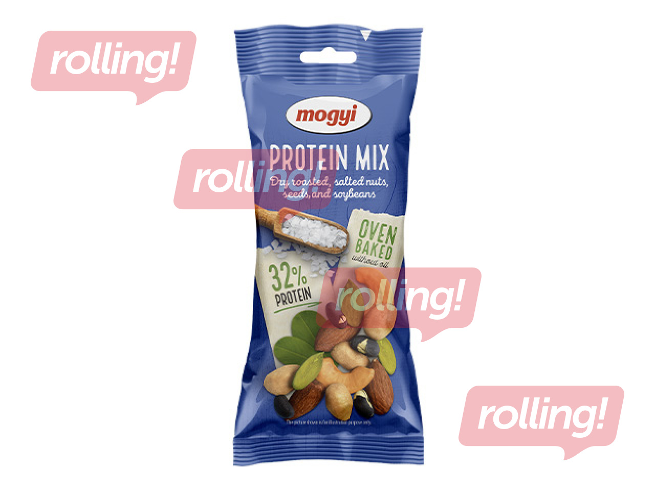 Pähklisegu Mogyi Protein Mix, röstitud soolatud pähklid, seemned ja sojapoad, 70g
