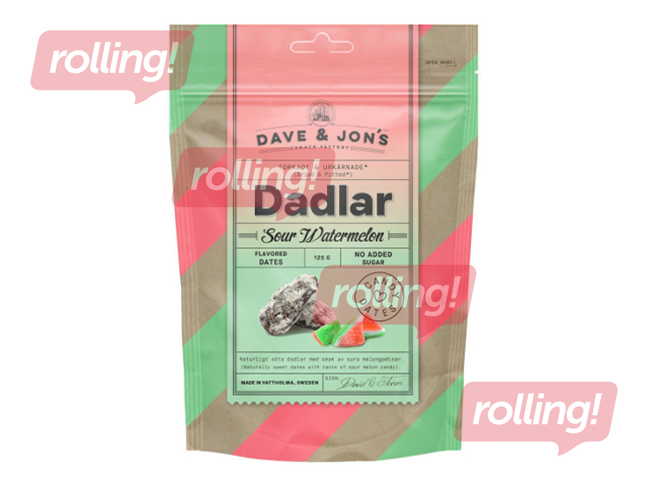 Dates Dave & Jon’s, Sour Watermelon, 125g