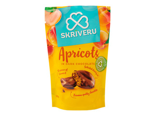 Aprikoosid Skrīveru Saldumi tumedas šokolaadis, 110g
