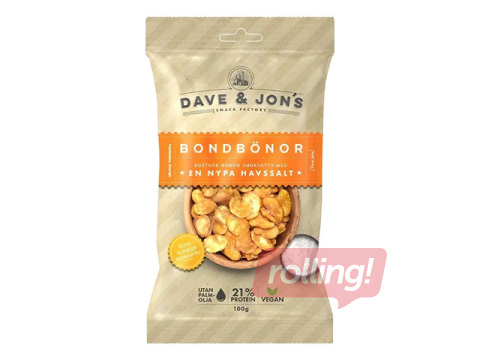 Жареные бобы Dave & Jon's с морской солью, 100г