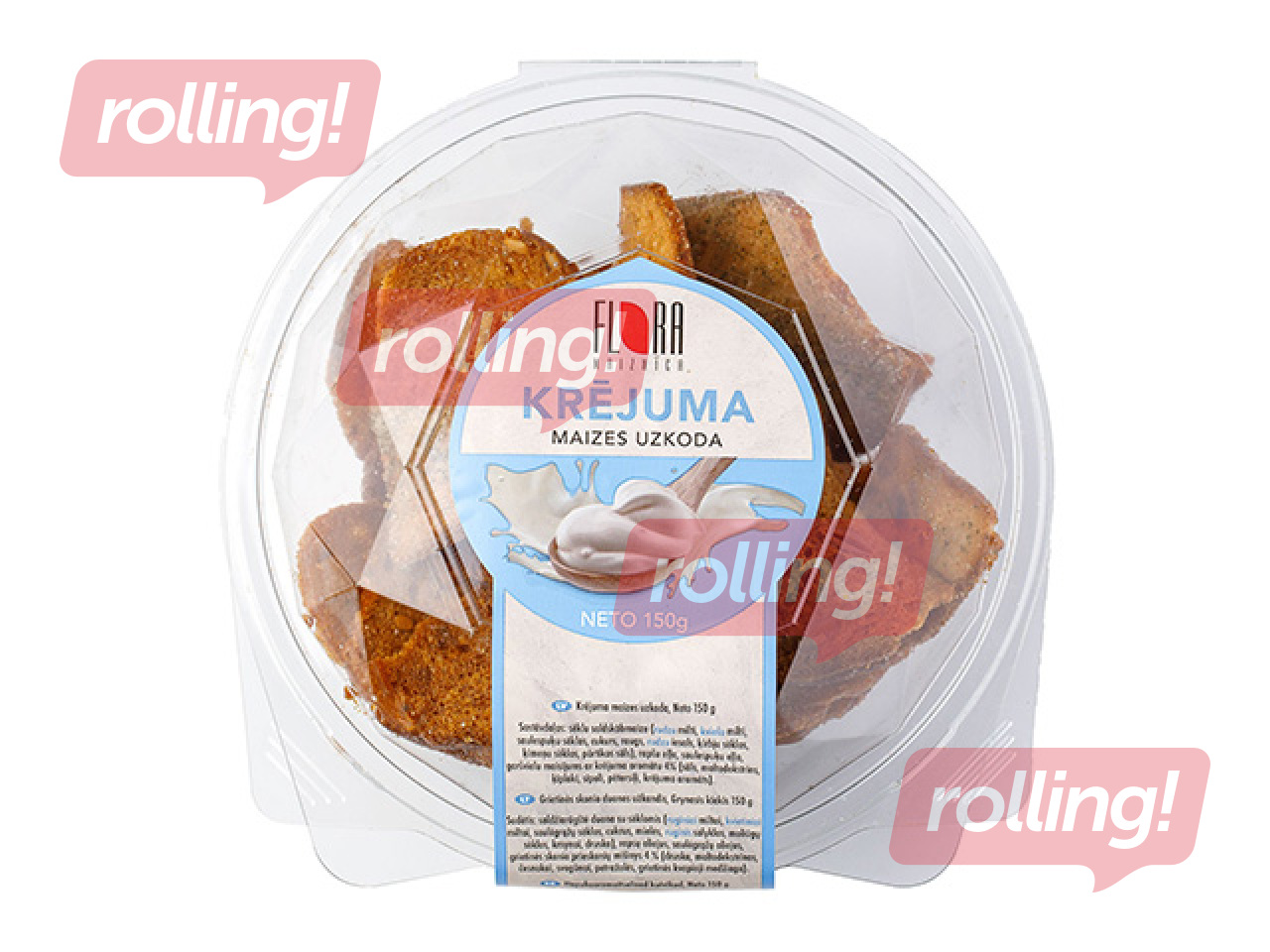 Хлебная закуска Flora со вкусом сметаны, 150г