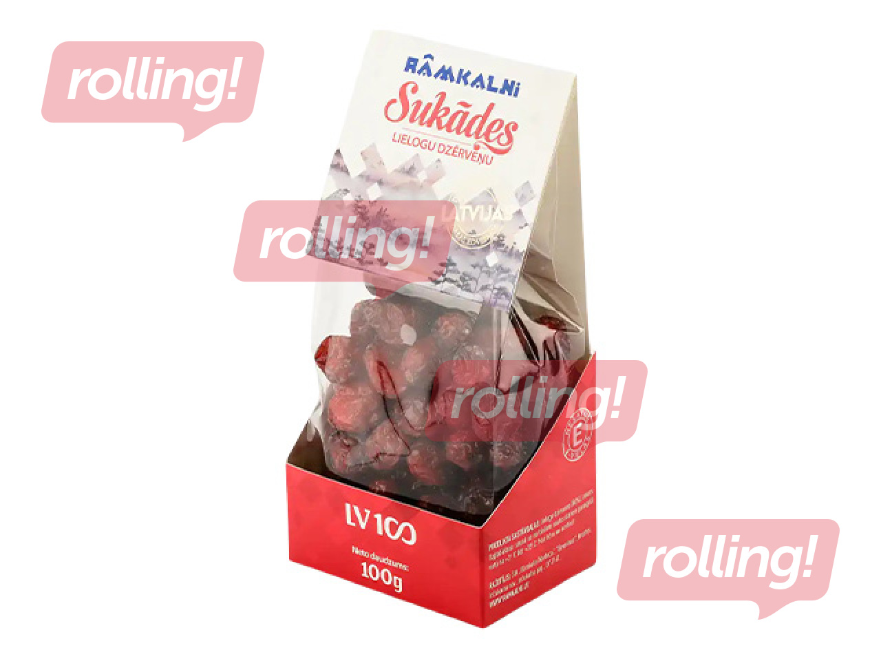 Sukaadid Rāmkalni, suured jõhvikad, 100g