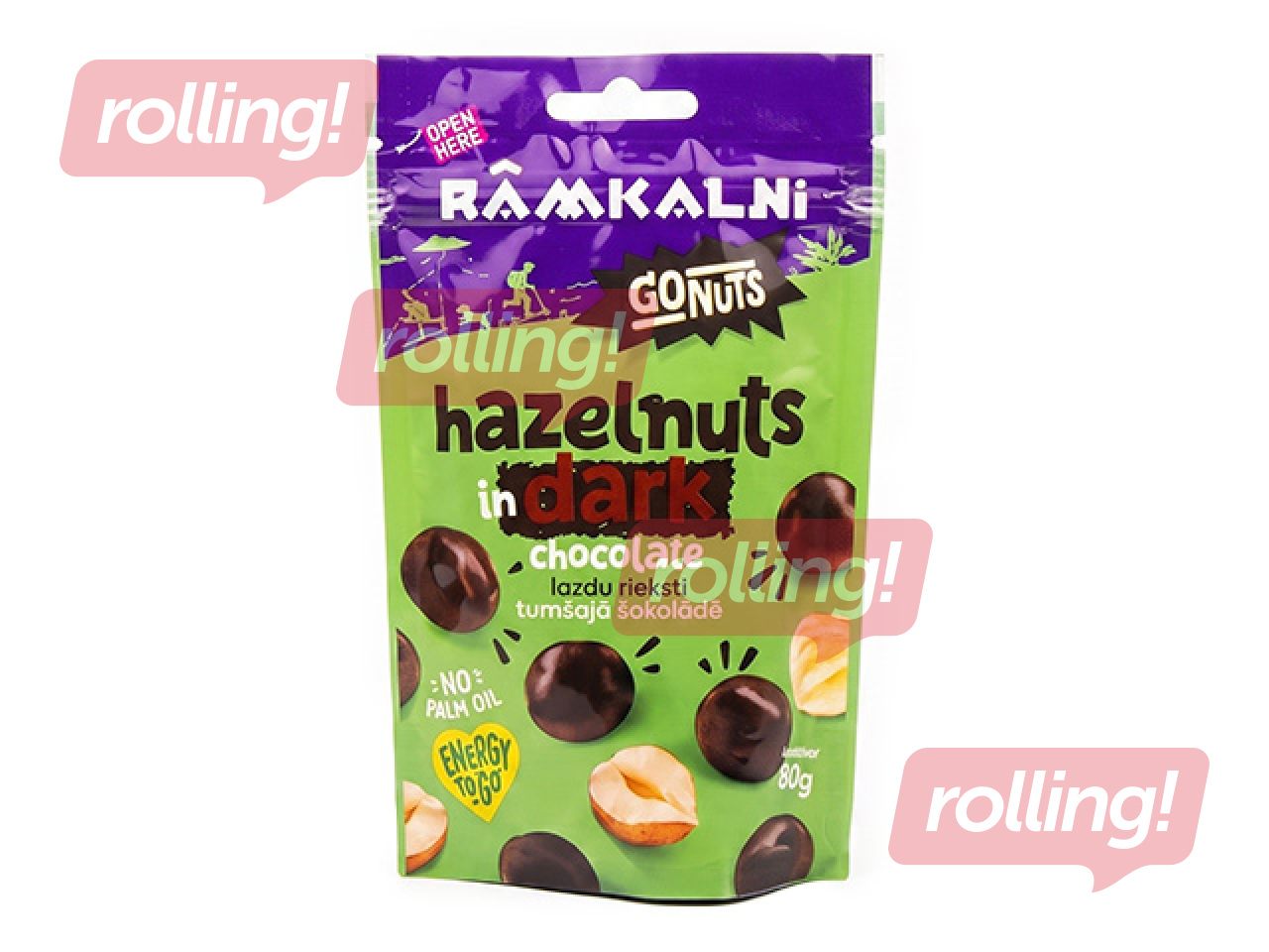 Sarapuupähklid Rāmkalni tumedas šokolaadis, 80g