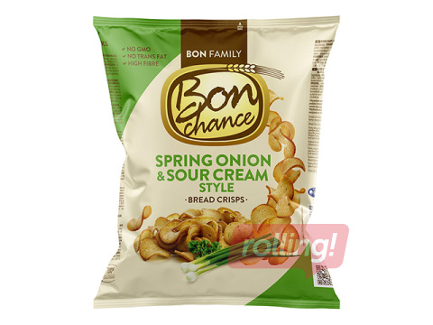 Maizes čipsi Bon Chance ar krējuma un loku garšu, 120g
