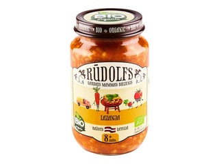 Lasagna for children Rudolfs BIO, from 8 months, 190g (Minimum order 6 pieces.) 