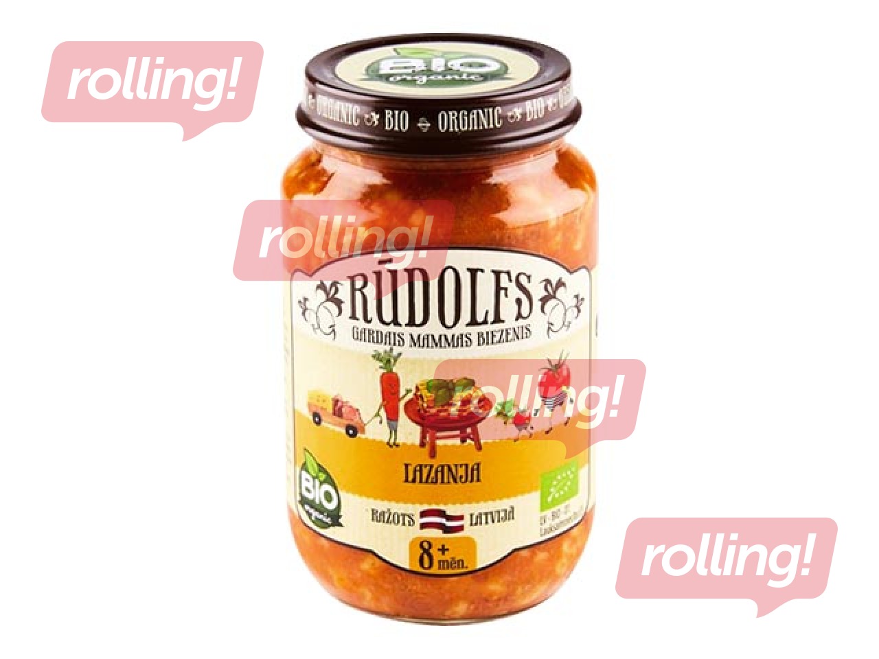 Lasanje lastele Rudolfs BIO, alates 8 kuust, 190g (Miinimumtellimus 6 tükki.)