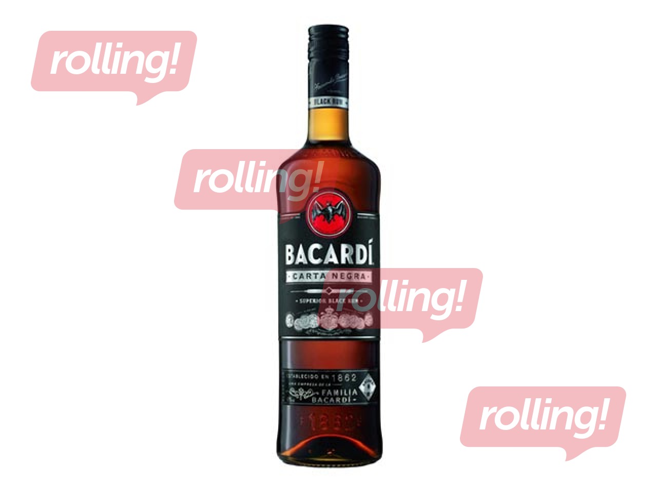 Rums Bacardi Carta Negra, 40%, 1L