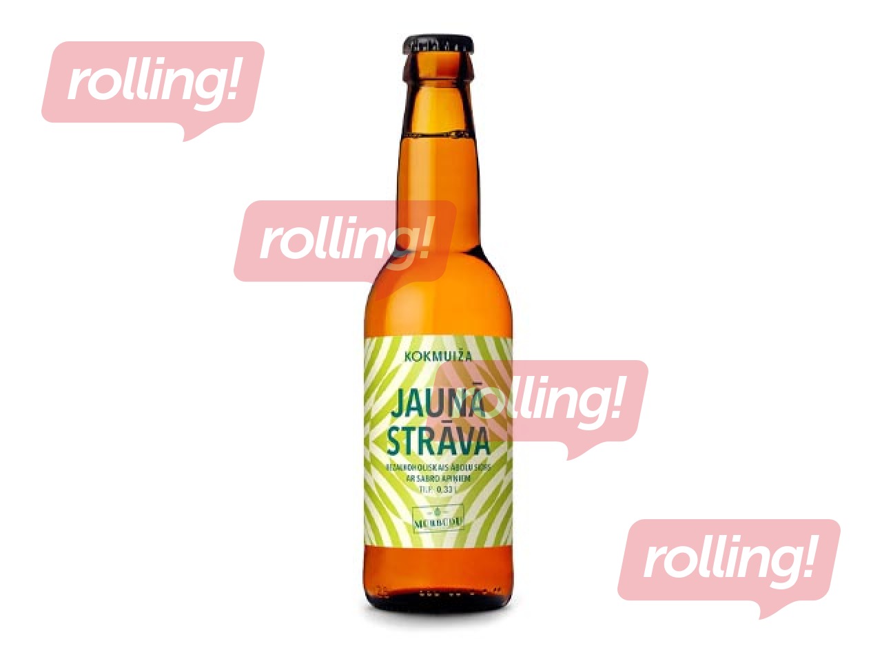 Alkoholivaba siider Kokmuižas Jaunā strāva, 0%, 0.33l (Tagasimakse sisaldusega hinnas)