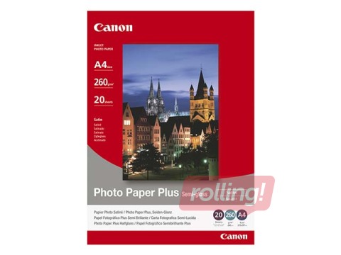 Photo paper Canon Plus SG-201, Semi-glossy, A4, 260 g/m², 20 sheet(s)