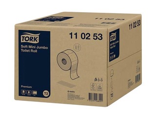Туалетная бумага Tork Premium Mini Jumbo, 12 рулона, 2 слоя, белый  +АКЦИЯ Покупайте туалетную бумаг