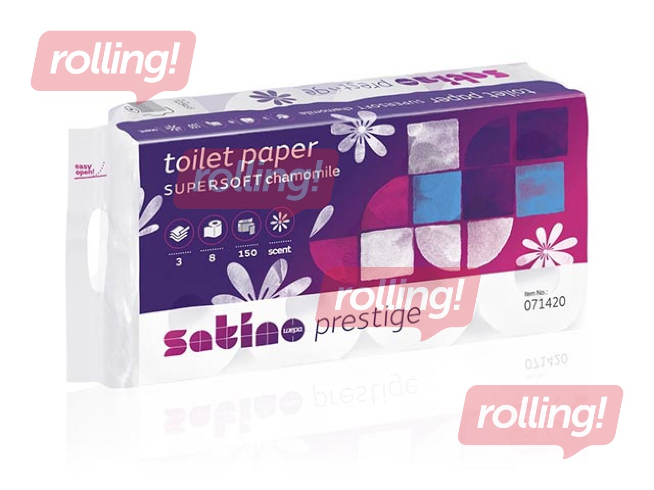 Tualettpaber Satino Prestige Kamille, 64 rulli, 3 kihti