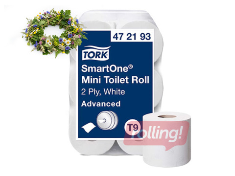 Toilet paper Tork SmartOne Mini T9, 2 layers, white,12 rolls +Midsummer gift!