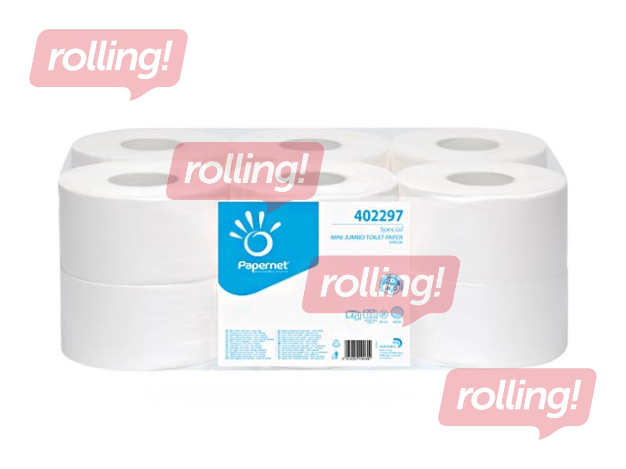 Toilet Paper Papernet Oversoft  402297, 140m, 12 rolls, 2 layers, white