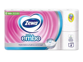 Toilet paper Zewa Soft Embo, 8 rolls