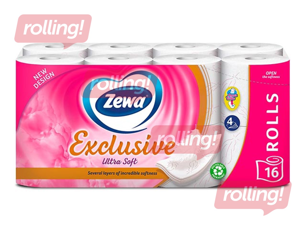 Tualetes papīrs Zewa Exclusive, 4 slāņi, 16 ruļļi