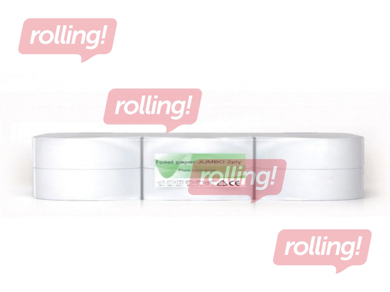 Туалетная бумага Jumbo Clean, 12 рулонов, 2 слоя, белая