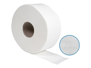 Toilet paper Amoos Mini Jumbo, T2, 120 m, 12 rolls, 2 layers, white