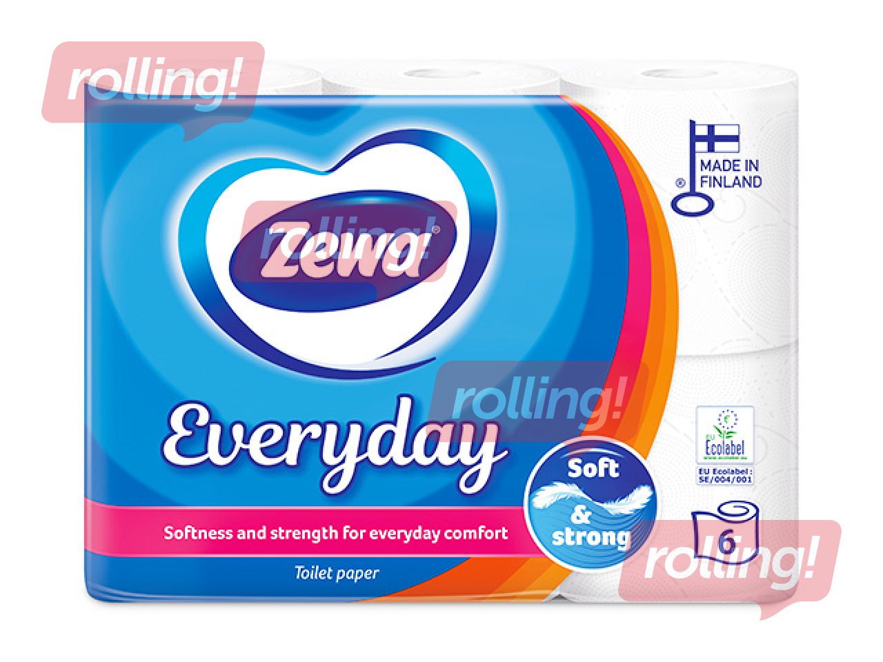 Tualettpaber Zewa Everyday, 2 kihti, 6 rulli