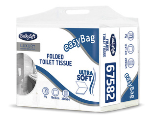 Toilet paper in sheets Bulkysoft, Luxury, 2-ply, white, 24 packs