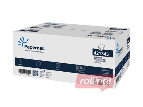 Tualettpaber lehtedena Papernet, 2 kihti, valge, 40 pakki