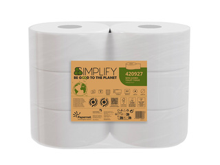 Toilet paper Papernet Simplify Mini Jumbo, 2-ply, white, 6 rolls