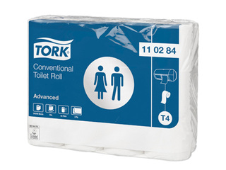 Tualettpaber Tork Advanced T4, 2-kihiline, valge, 24 rulli