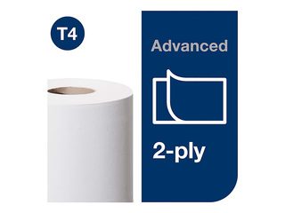 Tualettpaber Tork Advanced T4, 2-kihiline, valge, 24 rulli