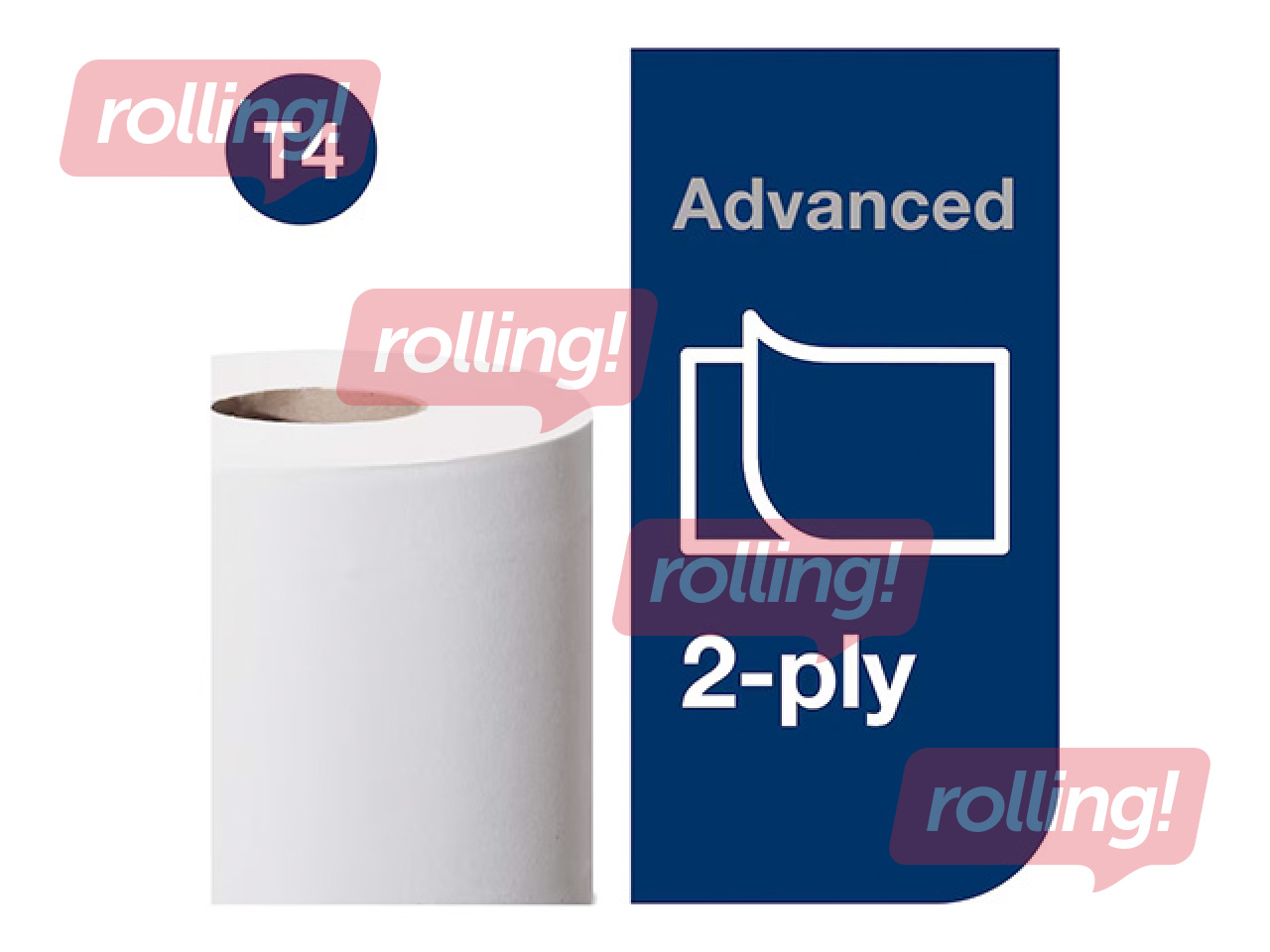 Tualettpaber Tork Advanced T4, 2-kihiline, valge, 24 rulli