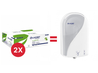 Tualettpaber Lucart Eco 900, 2-kihiline, valge, 12 rulli + KAMPAANIA! Osta Lucart Eco 90
