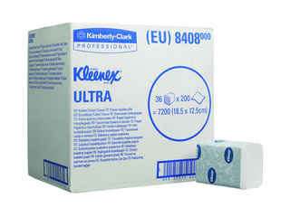 Toilet paper sheets Kleenex, Ultra  white, 2-ply, 200 sheets, 36 packs