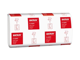 Paper towel Katrin Classic Zig Zag 2, white, 2 layers, 20 pck. 